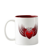 LIVE LAUGH LOVE HEART & WINGS mugs