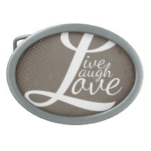 LIVE LAUGH LOVE OVAL BELT BUCKLES