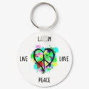 Live Laugh Love Peace Keychain