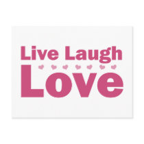 Live Laugh Love postcards