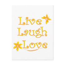 Live Laugh Love postcards