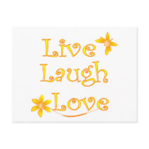 Live Laugh Love postcards