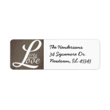 LIVE LAUGH LOVE RETURN ADDRESS LABELS