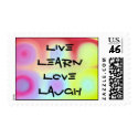 Live, Learn, Love, Laugh postage by JaclinArt Live, Learn, Love, Laugh postage
