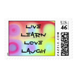 Live, Learn, Love, Laugh Postage Stamp
