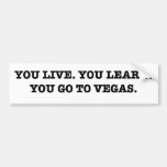 Live Learn Vegas - Black Bumper Stickers