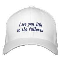Live Life_Embroidered Hat_by Elenne Boothe embroidered hats