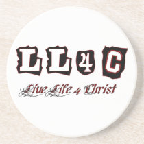 Live life for Christ Christian saying coasters