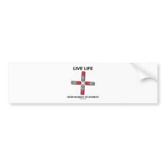 Live Life From Moment To Moment (Quadrupole) bumpersticker