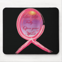 Live Life Fully: Breast Cancer Pink Ribbon mousepads