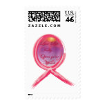 Live Life Fully: Breast Cancer Pink Ribbon Stamp