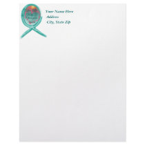 Live Life Fully Teal Ribbon letterhead by Stefanie_Rski Live Life Fully Teal Ribbon letterhead