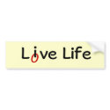 Live Life, Love Life Bumper Sticker bumper stickers by XSarenkaX Live Life, Love Life Bumper Sticker bumper stickers