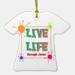 Live Life through Jesus Christian Christmas Tree Ornaments