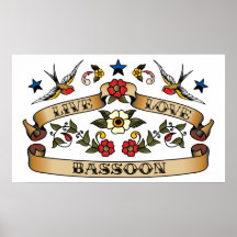 Live Love Bassoon Print