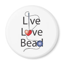 Live Love Bead Refrigerator Magnet