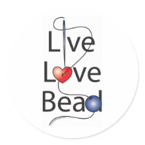 Live Love Bead Stickers