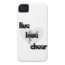Live Love Cheer iPhone 4 Case-Mate Cases