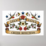 Live Love Cross-stitching Print