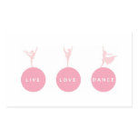Live Love Dance Ballerinas - Pink - Rectangle Stickers