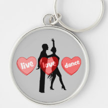 live love dance keychains
