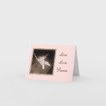'Live, Love, Dance' Note Card cards