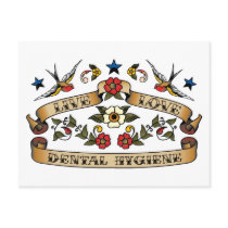 Live Love Dental Hygiene postcards
