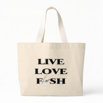 Live Love Fish Tote Bags