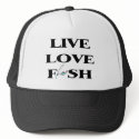 Live Love Fish hats