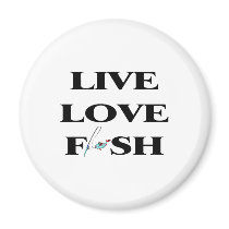 Live Love Fish Fridge Magnets