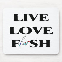 Live Love Fish Mouse Mats