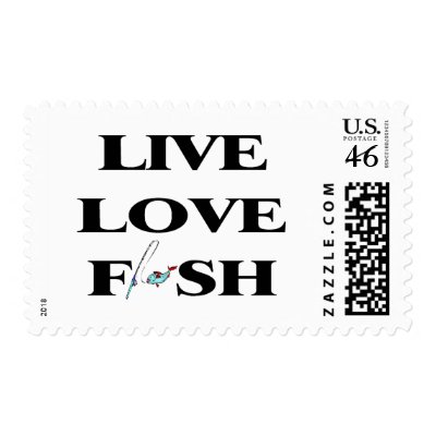 Live Love Fish Postage at Zazzle -- Click here for a larger image