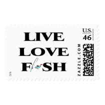 Live Love Fish postage by CelebrationZazzle Live Love Fish postage