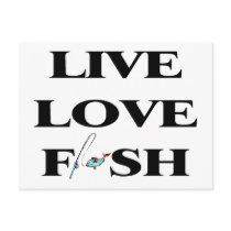 Live Love Fish Post Card