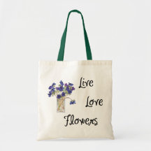 Live Love Flowers Bags