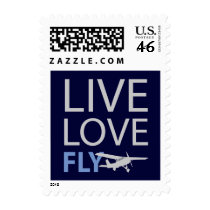 Live Love Fly Stamp