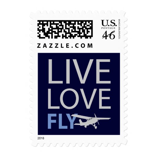 Live Love Fly Stamp
