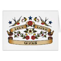 Live Love Guns Greeting Cards