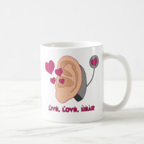 Live, Love, Hear Mug by KarenFeeser Live, Love, Hear Mug