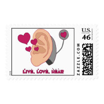 Live, Love, Hear Stamp