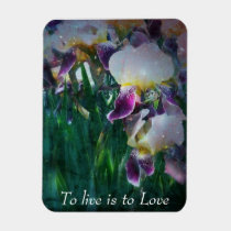 Live Love Iris Magnet magnets