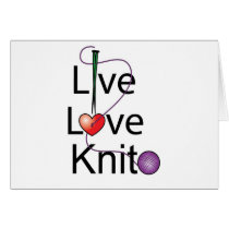 Live Love Knit Greeting Cards