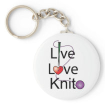 Live Love Knit Keychains