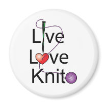 Live Love Knit Refrigerator Magnets