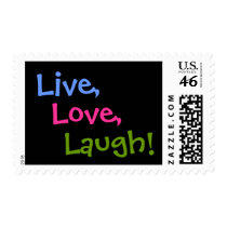 Live, Love, Laugh - Blk postage