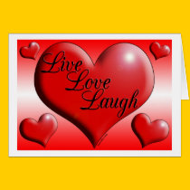 Live Love Laugh Greeting Card cards