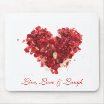 Live, Love & Laugh mousepads