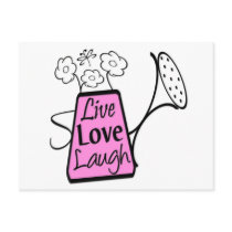 Live, Love, Laugh postcards