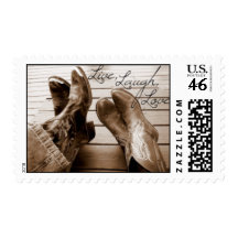 Live,Love,Laugh Western Postage