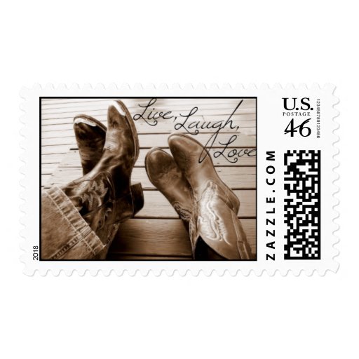 Live,Love,Laugh Western Postage